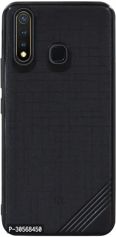 Coverblack Grip Case Rubber Back Cover For Vivo U10Black-thumb0