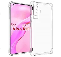 Coverblack Dual Protection Rubber Back Cover For Vivo X50Transparent-thumb1