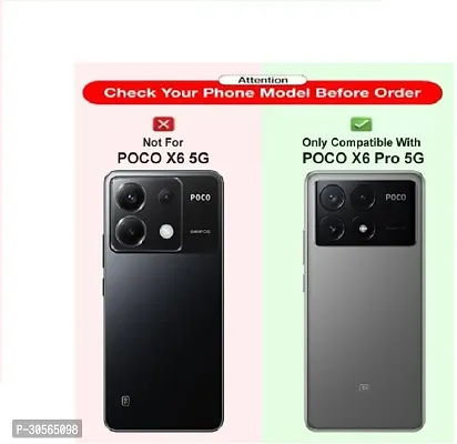 Coverblack Dual Protection Rubber Back Cover For Poco X6 Pro 5GTransparent-thumb3