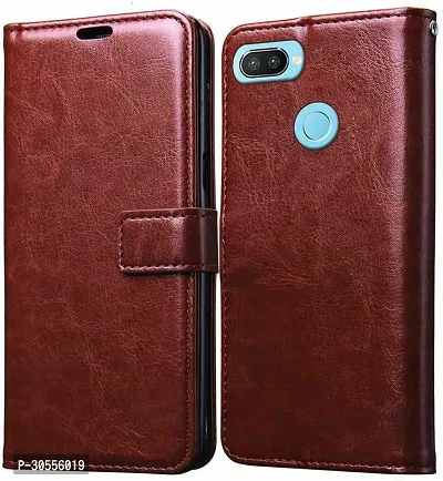 Coverblack Grip Case Artificial Leather,Rubber Flip Cover For Oneplus A5010 Oneplus 5TChocolate Vintage Brown-thumb2