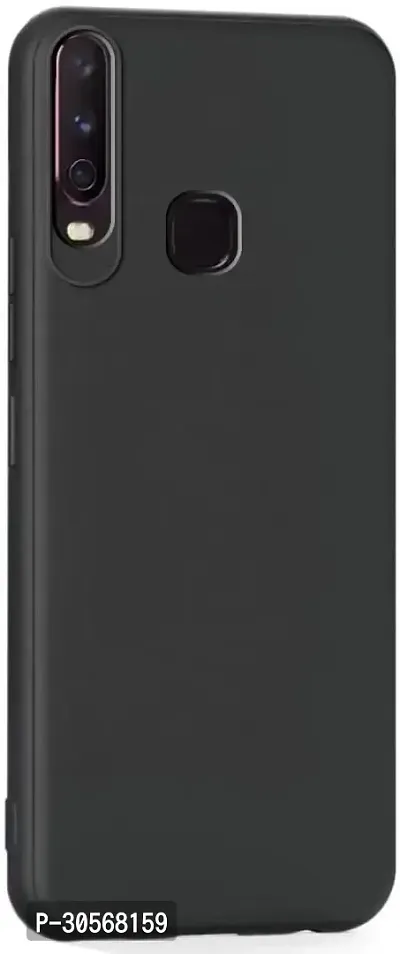 Coverblack Flexible Rubber Back Cover For Vivo 1902 , Vivo Y17Black-thumb2