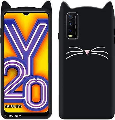 Coverblack Hybrid Tpu Silicon Back Cover For Vivo Y12SDark Black-thumb0