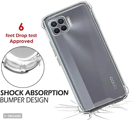 Coverblack Dual Protection Rubber Back Cover For Oppo Cph2095 ,Oppo F17Transparent Totu-thumb3