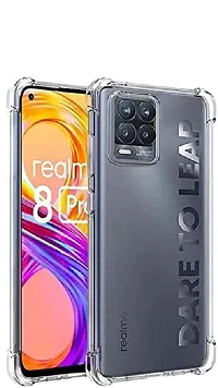 Coverblack Dual Protection Rubber Back Cover For Realme Rmx3081 ,Realme 8ProTransparent-thumb1