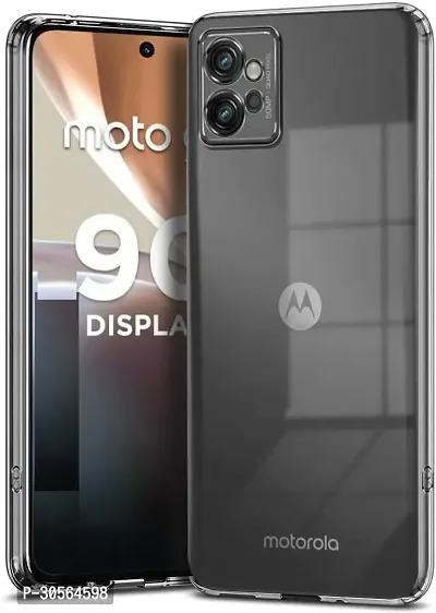 Coverblack Matte Finish Rubber Back Cover For Motorola G32Transparent-thumb0