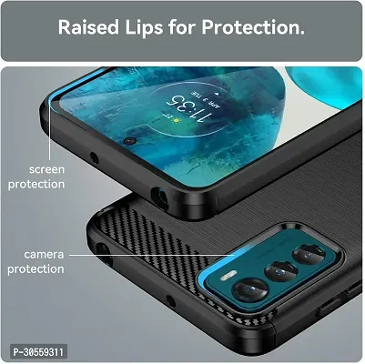 Coverblack Dual Protection Rubber Back Cover For Motorola G42Black-thumb5