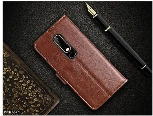 Coverblack Dual Protection Artificial Leather,Rubber Flip Cover For Lenovo A7020A48, K5 NoteVintage Brown-thumb5