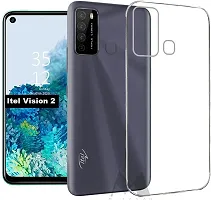 Coverblack Shock Proof Rubber Back Cover For Itel Vision 2Transparent-thumb1