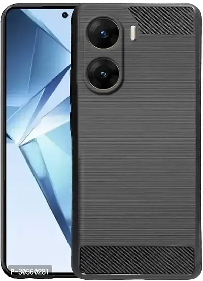 Coverblack Grip Case Silicon Back Cover For Vivo V2304 , Vivo_V29EBlack