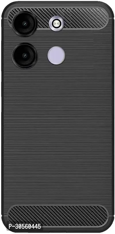 Coverblack Shock Proof Silicon Back Cover For Itel A663L , Aura 05IBlack-thumb0