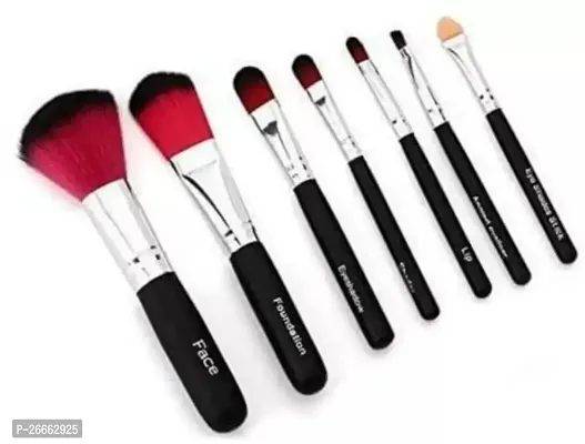 SLUKRL Kitty Makeup Brush Set with Storage Case (7 Pcs, Black) - (Pack of 7)-thumb3