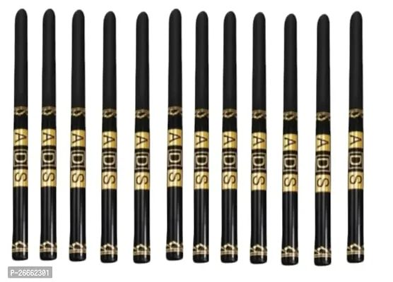 SLUKRL 12 Set Black Kajal Pencil Waterproof long lasting For Women And Girls kajal Liner Combo waterproof smudge proof-thumb0