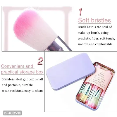 SLUKRL Kitty Makeup Brush Set with Storage Case (7 Pcs, Pink) - (Pack of 7)-thumb4