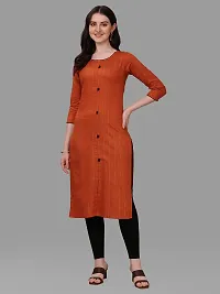 Lokelma Women's Printed Cotton Blend Regular Fit 3/4 Sleeve Lightweight Casual Wear Kurti (R-E-1489)-thumb1