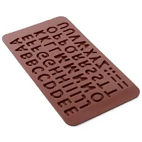 Luximal? Flexible Silicone Alphabets Chocolate Mould Candy Ice Making Cube Tray (21 x 15 cm, 56 Cavities)-thumb3