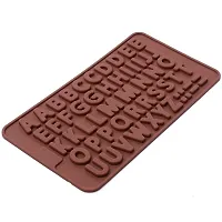 Luximal? Flexible Silicone Alphabets Chocolate Mould Candy Ice Making Cube Tray (21 x 15 cm, 56 Cavities)-thumb1