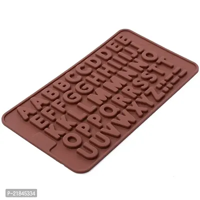 Luximal? Flexible Silicone Alphabets Chocolate Mould Candy Ice Making Cube Tray (21 x 15 cm, 56 Cavities)-thumb2