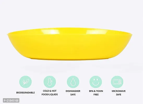 Luximal Set of 4 Unbreakable Colorful Microwave Safe Cooking and Serving Plastic Bowls Set for Kitchen Food, Cake, Desert, Snacks, Dry Fruits, Snacks, Salad and Dining Table-thumb5