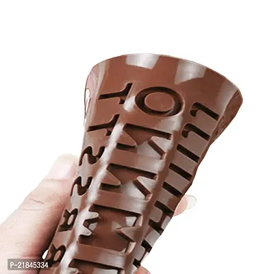 Luximal? Flexible Silicone Alphabets Chocolate Mould Candy Ice Making Cube Tray (21 x 15 cm, 56 Cavities)-thumb5