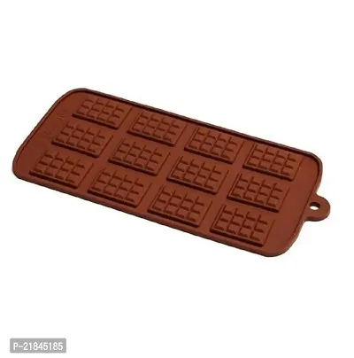 Luximal? Flexible Silicone Chocolate Mould Candy Ice Making Cube Tray Mould (21 x 12 cm, 15 Cavities) (Pack 1-Cubes)