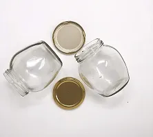 Luximal? Glass Jar with Air Tight Gold Lid for Kitchen Dried Masla Storage Jar,Honey Jar,Jar and Container,Spice Masala Jar 500 ML (pack Of 3)-thumb3