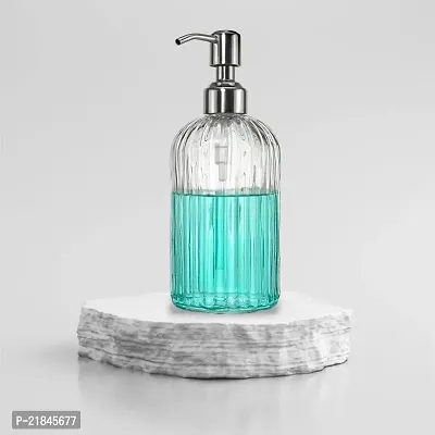 Luximal Glass Soap Dispenser, Kitchen Soap Dispenser with Rust Proof Plastic Pump, Bathroom Soap Dispenser for Hand Soap, Soap, Lotion (19 x 7 Cm, 400 ML) (1)-thumb3