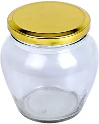 Luximal? Glass Jar with Air Tight Gold Lid for Kitchen Dried Masla Storage Jar,Honey Jar,Jar and Container,Spice Masala Jar 500 ML (pack Of 3)-thumb4