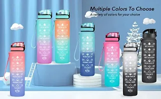 Luximal Sipper Water Bottle with Motivational Time Markers for Kids, Measurement BPA Free Sports Water Bottles - 1 Litre-thumb3