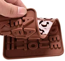 Luximal? Flexible Silicone Alphabets Chocolate Mould Candy Ice Making Cube Tray (21 x 15 cm, 56 Cavities)-thumb2