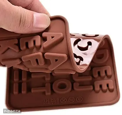 Luximal? Flexible Silicone Alphabets Chocolate Mould Candy Ice Making Cube Tray (21 x 15 cm, 56 Cavities)-thumb3