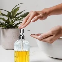 Luximal Glass Soap Dispenser, Kitchen Soap Dispenser with Rust Proof Plastic Pump, Bathroom Soap Dispenser for Hand Soap, Soap, Lotion (19 x 7 Cm, 400 ML) (1)-thumb4