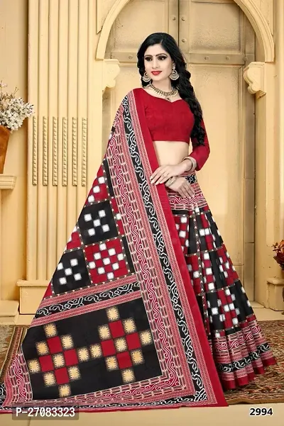 Stylish Cotton Printed Saree without Blouse piece-thumb0