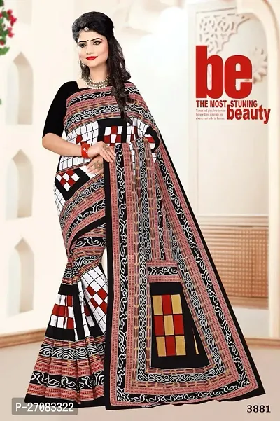 Stylish Cotton Printed Saree without Blouse piece-thumb0