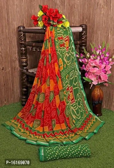 Georgette chunri saree sales