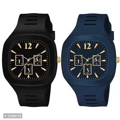Classy Analog Watches for Unisex, Pack of 2
