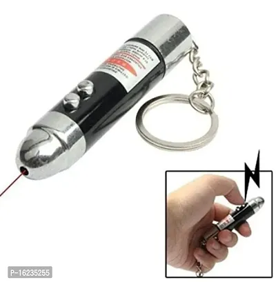 Maddy Group Shocking Laser Light With Key Chain  Laser Pointer With Shocking Switch Prank Gag Toy-thumb0