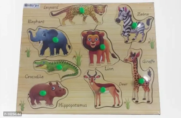 Animal Wooden Puzzle Wooden Toys For Kids 3 + Jigsaw Puzzles For Adults Baby Learning Toys