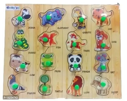 Animal Wooden Puzzle Wooden Toys For Kids 3 + Jigsaw Puzzles For Adults Baby Learning Toys-thumb0
