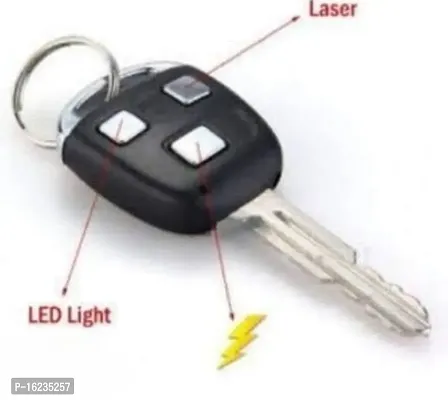 Maddy Group Shocking Car Key With Led Light And Laser Function Car Key Gag Toy-thumb0