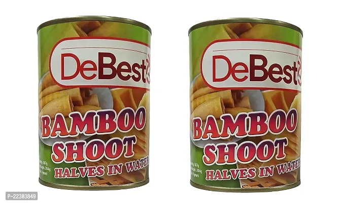 De Besto Bamboo Shoot Halves in Water 567g | Premium Imported Quality Product (Pack of 2)-thumb0