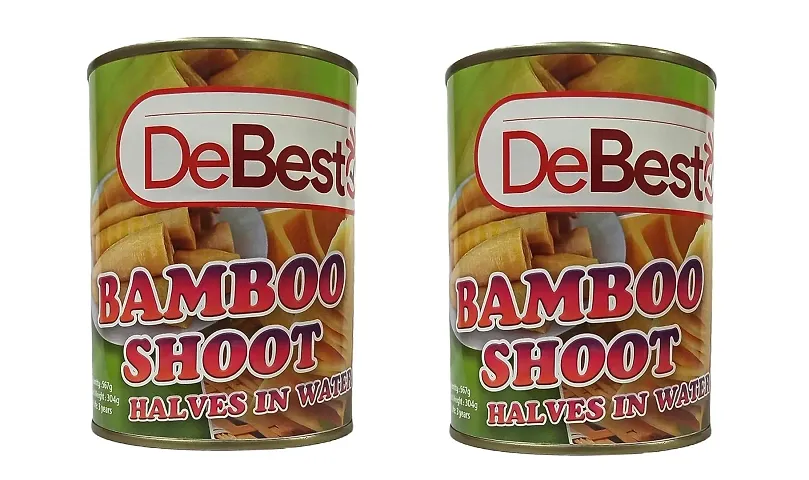 De Besto Bamboo Shoot Halves in Water 567g | Premium Imported Quality Product (Pack of 2)