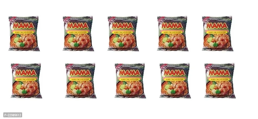 MAMA Instant Noodles 60g Tom Yum Shrimp Flavor - Pack of 10-thumb0