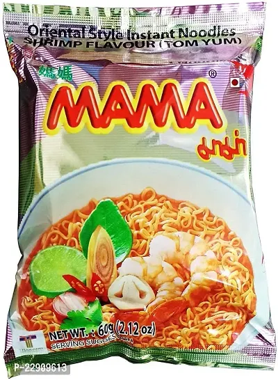 MAMA Instant Noodles 60g Tom Yum Shrimp Flavor - Pack of 10-thumb2