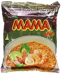 MAMA Shrimp Noodles Combo Pack of 10 - Tom Yum Shrimp and Creamy Shrimp Flavor-thumb1
