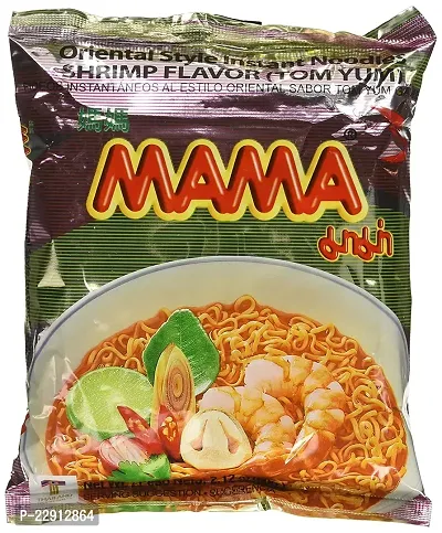 MAMA Shrimp Noodles Combo Pack of 10 - Tom Yum Shrimp and Creamy Shrimp Flavor-thumb2