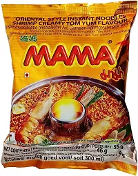 MAMA Shrimp Noodles Combo Pack of 10 - Tom Yum Shrimp and Creamy Shrimp Flavor-thumb3