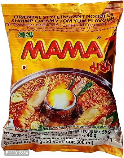 MAMA Shrimp Noodles Combo Pack of 10 - Tom Yum Shrimp and Creamy Shrimp Flavor-thumb4