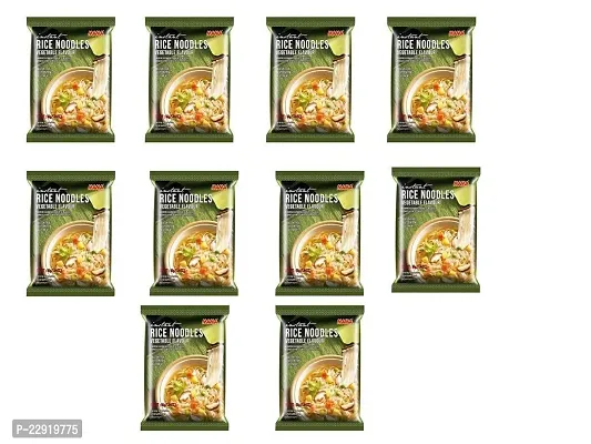 MAMA Gluten Free Instant Rice Noodles, Vegetable - Pack of 10