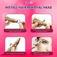 Eyebrow trimmer for women, epilator for women, facial hair remover for women,Face, Lips, Nose Hair Removal Electric Trimmer with Light- (Multi)-thumb1