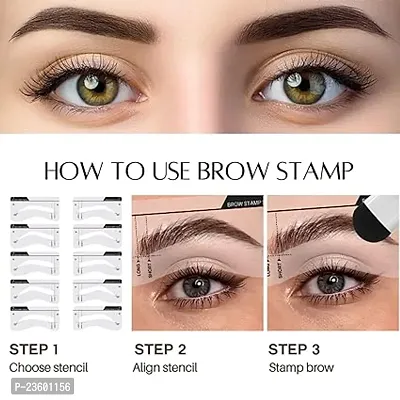 Hairline Powder, Hair Shading Sponge Pen, Hairline Shadow Powder Stick, Quick Root Touch-Up, Paired With 3 Pairs Of Eyebrow Stamp (BLACK).nbsp;-thumb4
